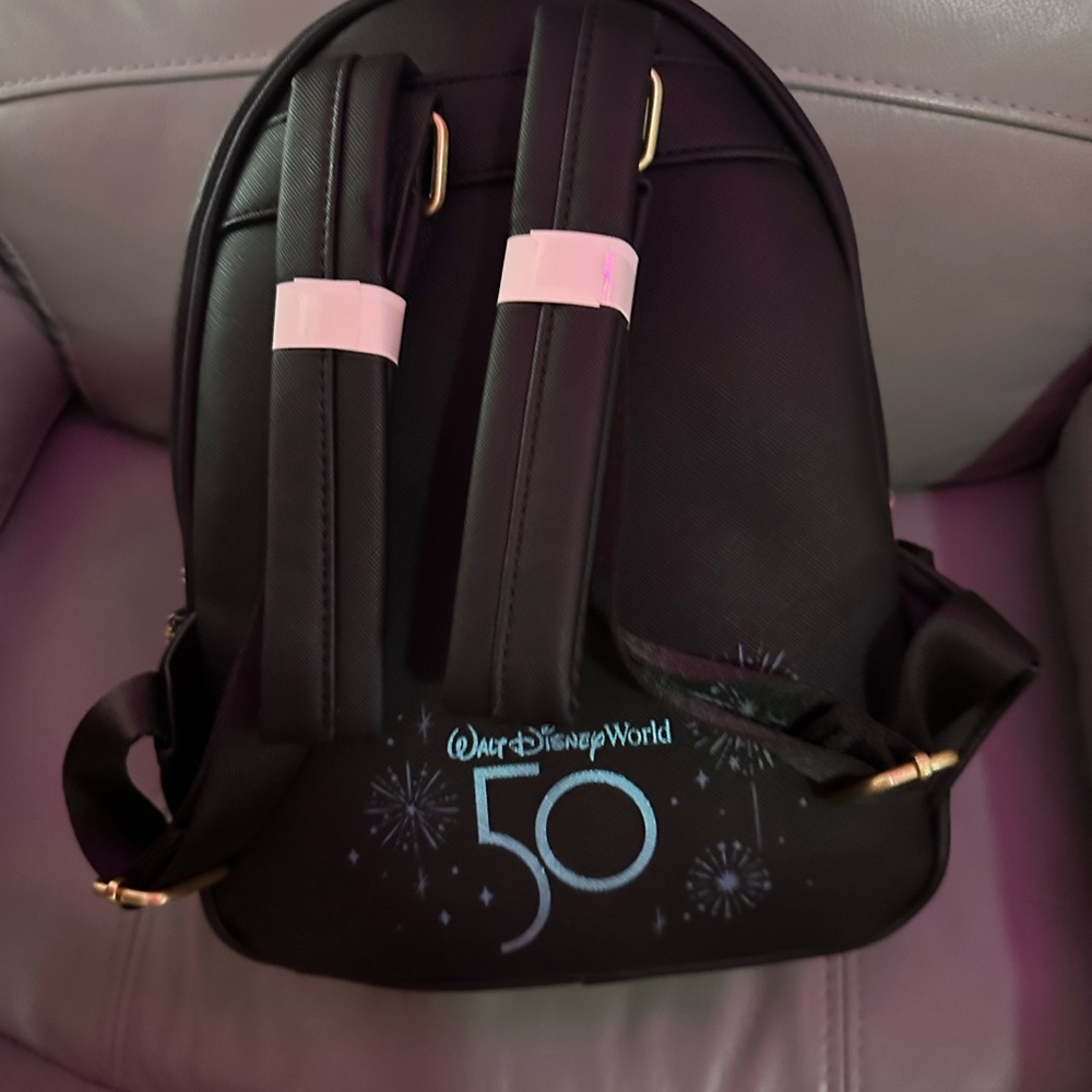 Disney world grand finale 50th black Loungefly mini backpack - Picture 4 of 7